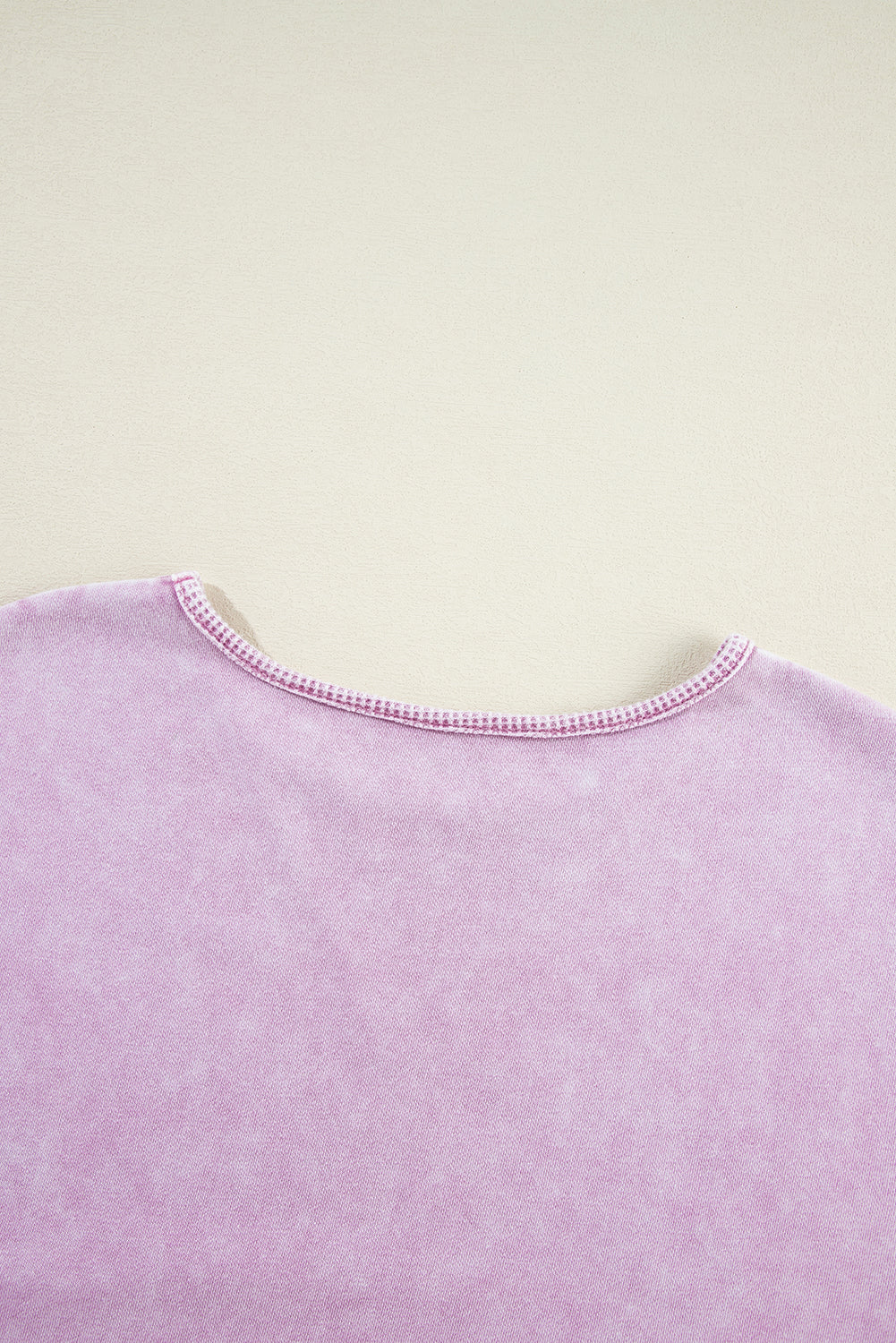 Sweat-shirt à épaules tombantes et délavé minéral Orchid Petal