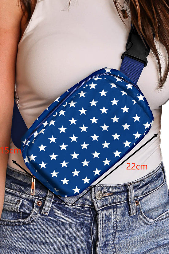 Star -printed shoulder bag Bluing Independent Day Flag