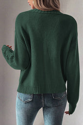 Cardigan Tricot sweater open to drooping shoulders canton *