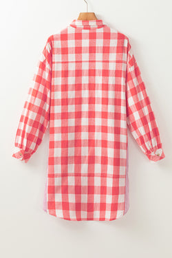 Dressed downside shirt for puffy tiles and sleeves, round hem