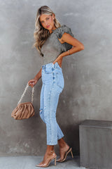 Gray ribbed knitting high with fluffy sleeves in polka dot mesh