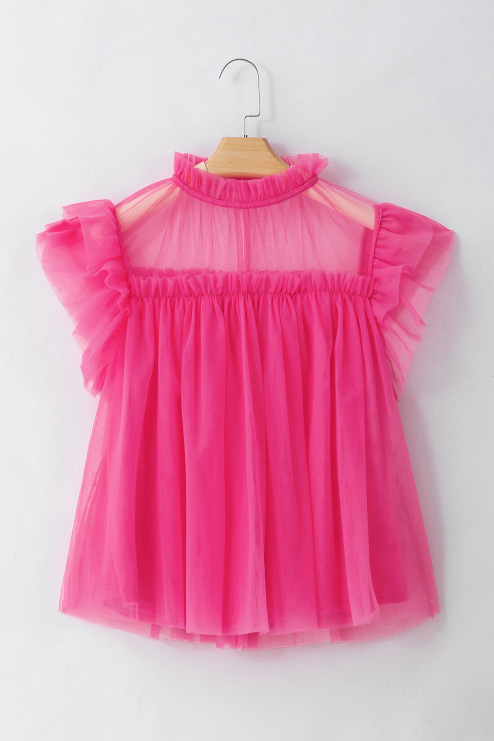 Blouse babydoll évasée à fraise-A WOMAN WE LOVE
