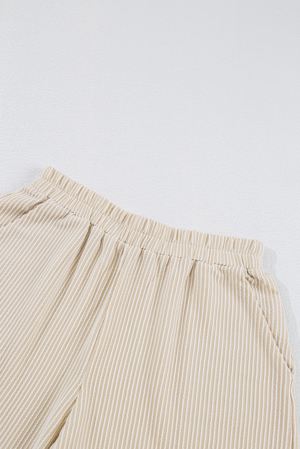 Ensemble de shorts en haut à cordon cordé beige