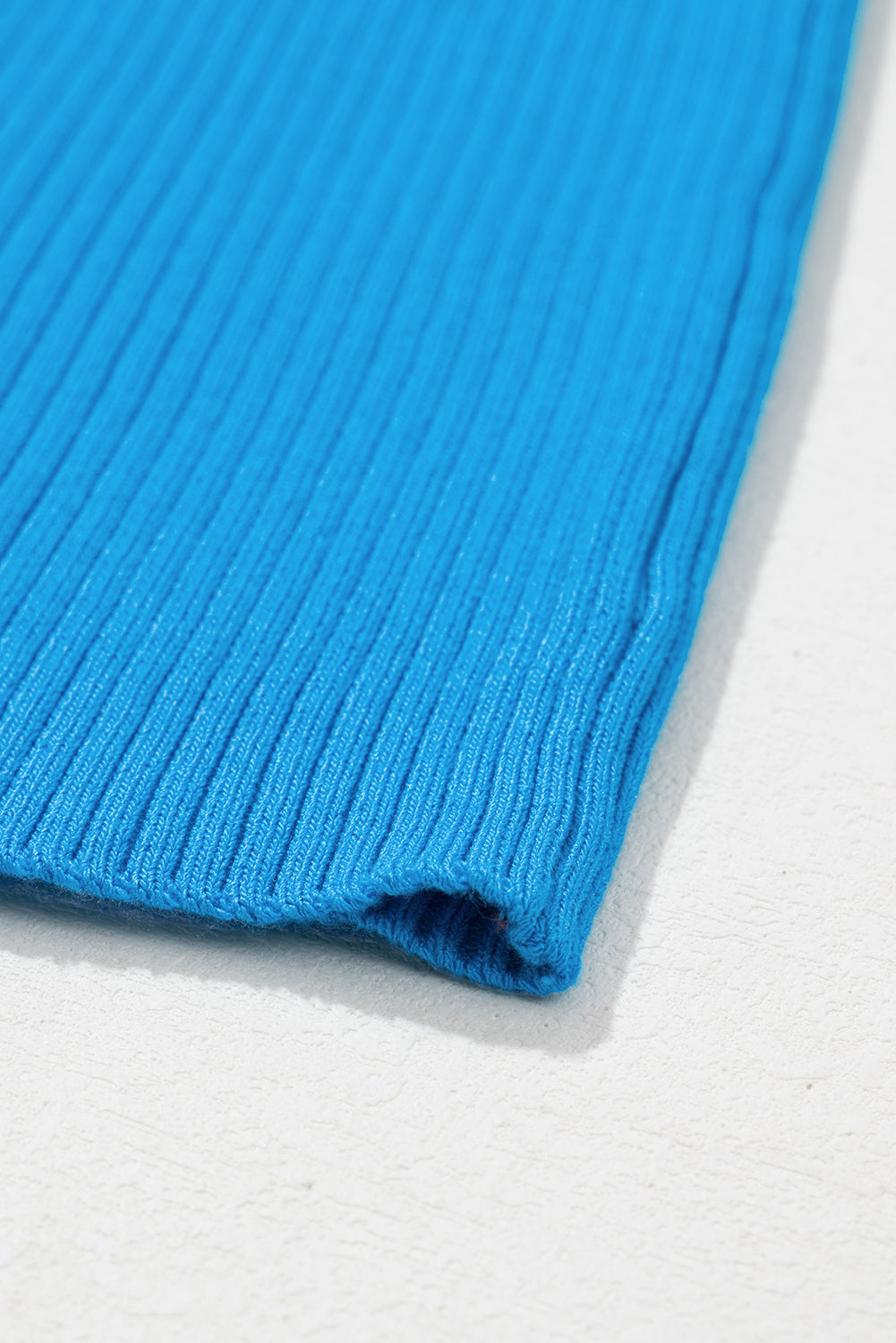 Débardeur bleu en tricot côtelé *-A WOMAN WE LOVE