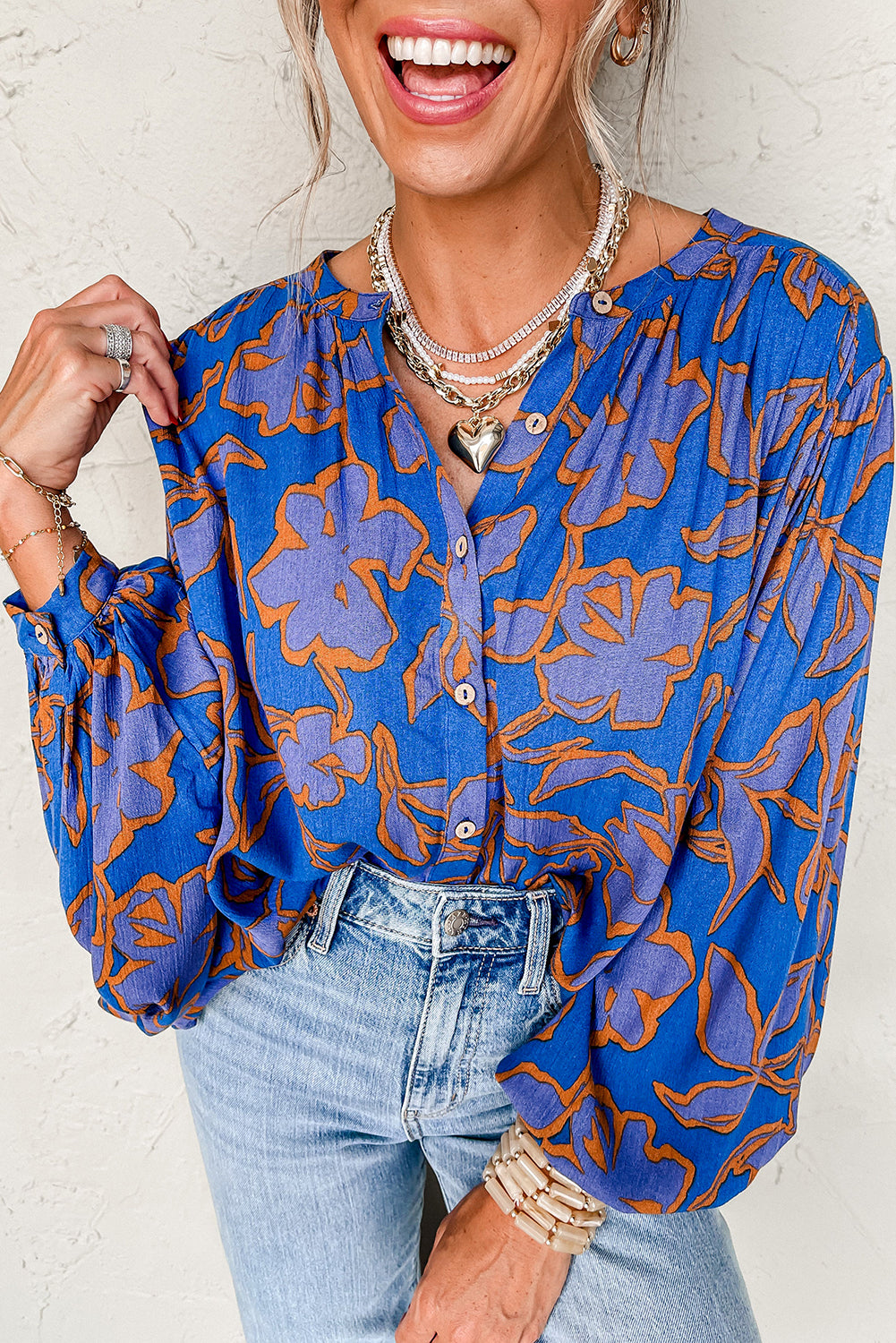Chemise ample boutonnée à manches chauve-souris *-A WOMAN WE LOVE