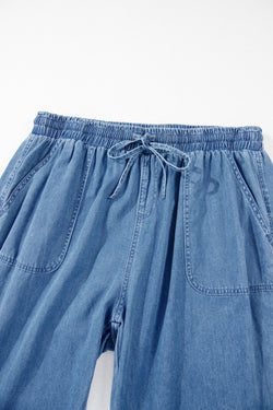 Grandes jeans azules pantalones para trotar *