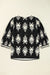 Black blouse with vintage geometric print *