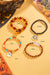 Orange 4pcs Ensemble de Bracelet de Perles de Toile d'Araignée Fantôme d'Halloween