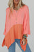 Overdown High Split en el costado en color contrastante Patchwork Naranja Naranja