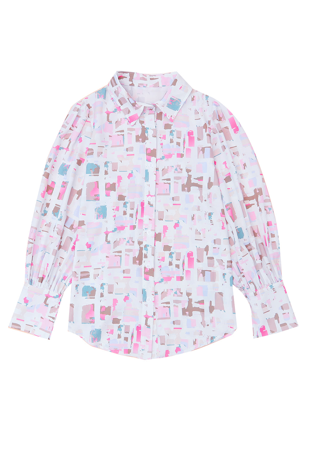 Multicolor abstraktes Drucklaterne -Hülle Casual Shirt