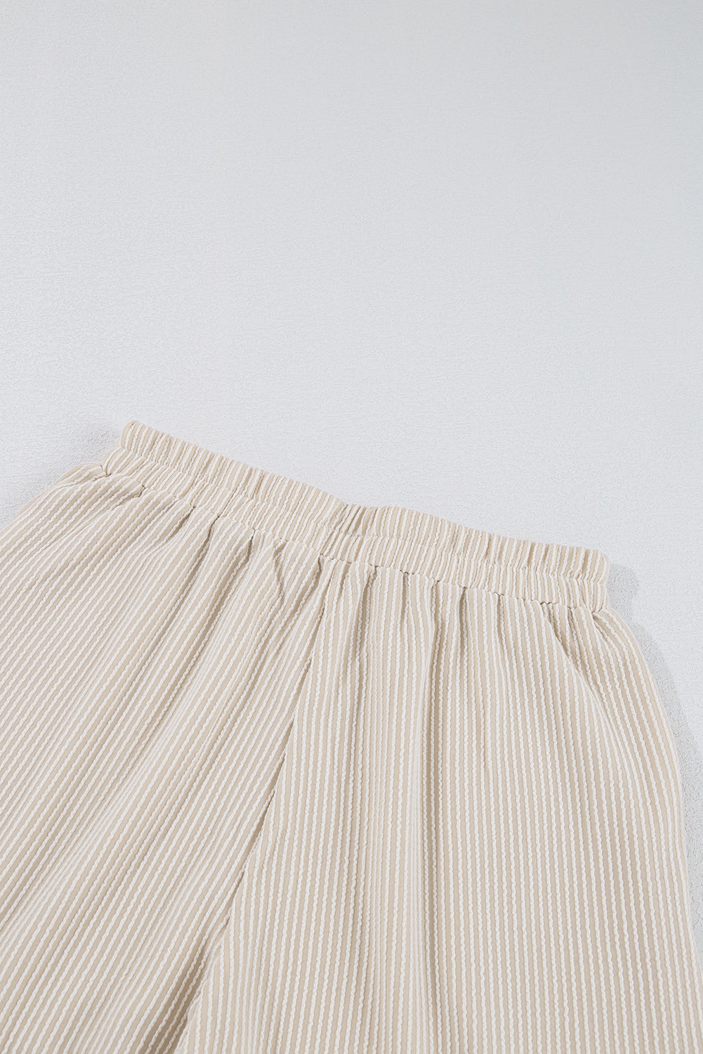 Ensemble de shorts en haut à cordon cordé beige