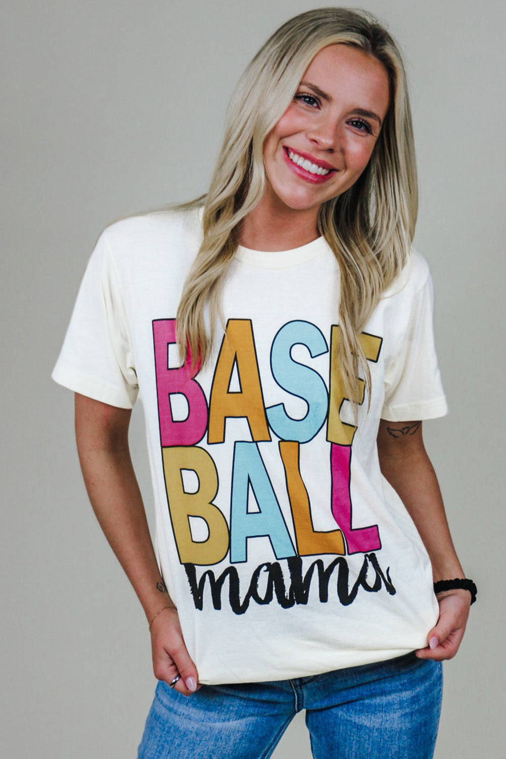 MAMA BASEBALLA BASEBALL MAMA TEE grafica multipla