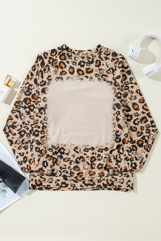 Raglan lanching swallowed leopard brown