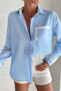 Sky blue striped shirt *