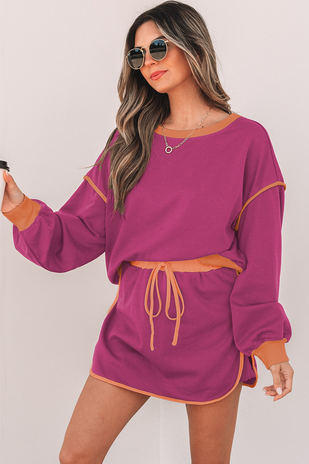 Contraste Sweater Sweater Set *