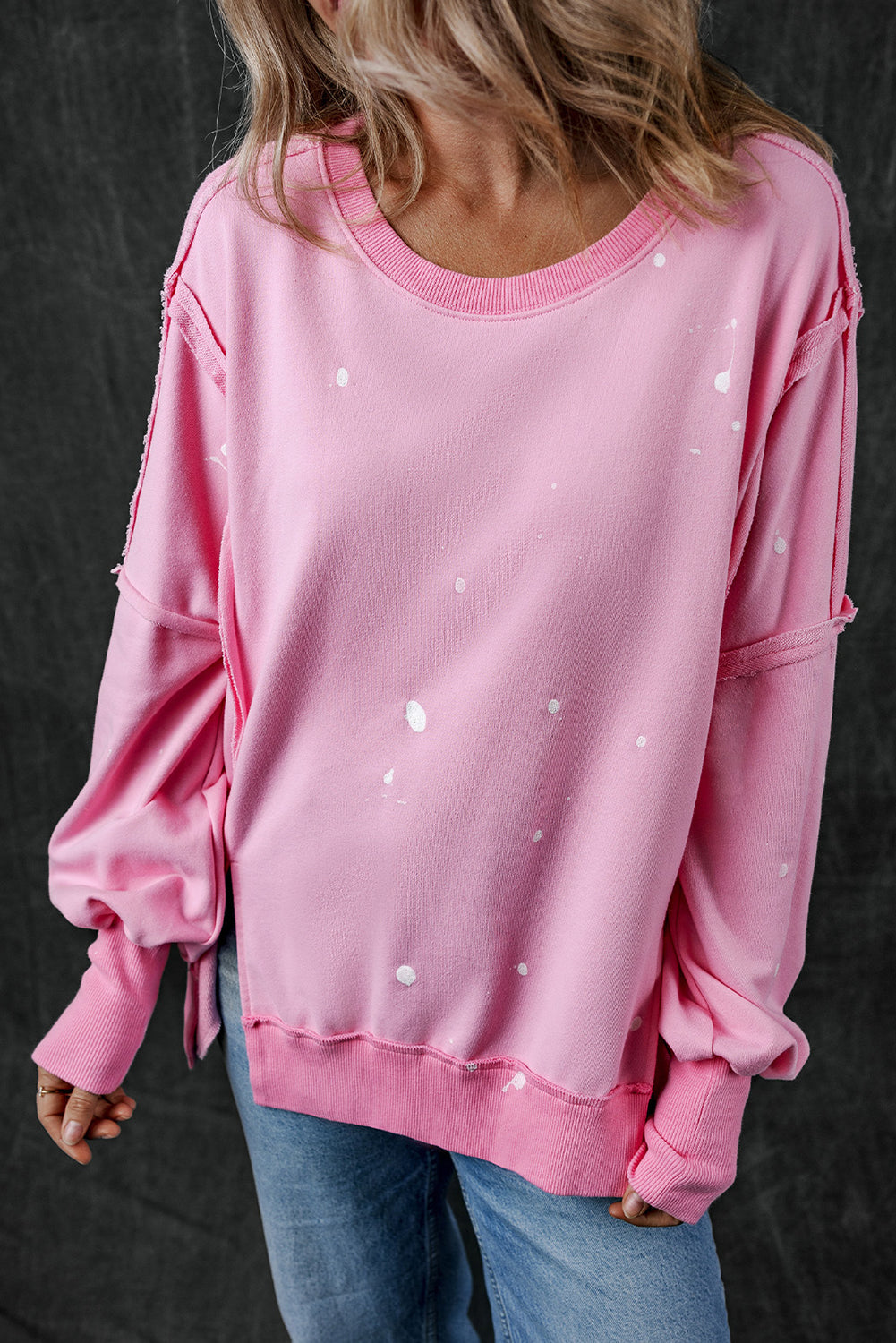 Bonbon Splash Sweats Exposed Seam Sweatshirt