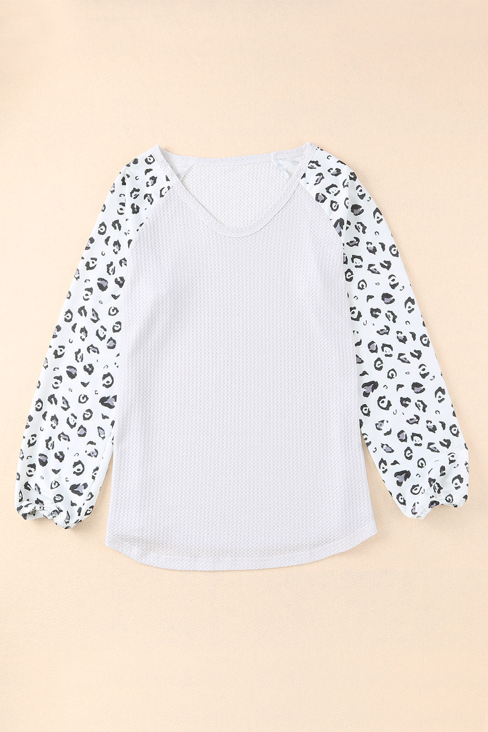 Leopard Print Thermal Long Sleeve Top