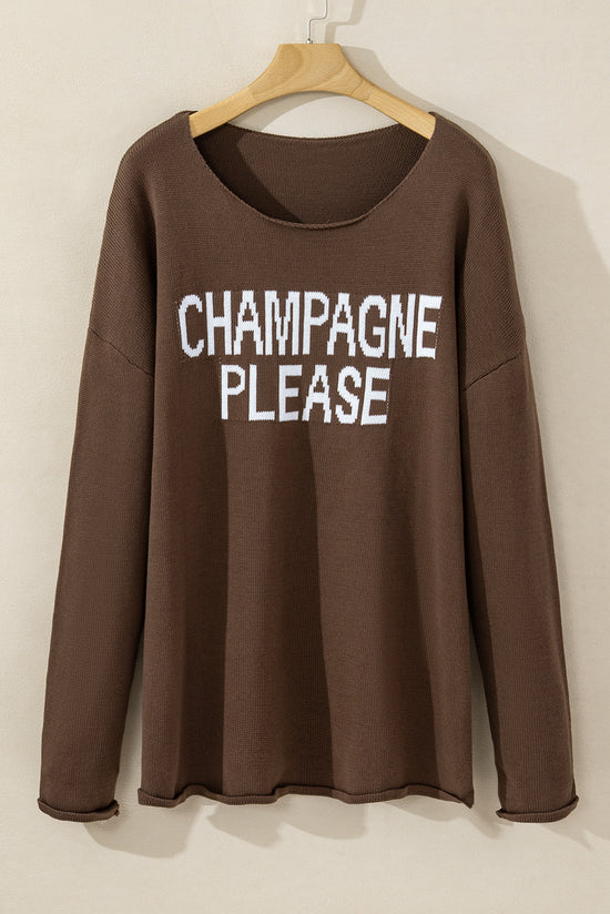 Pull graphique Desert Palm Champagne Please