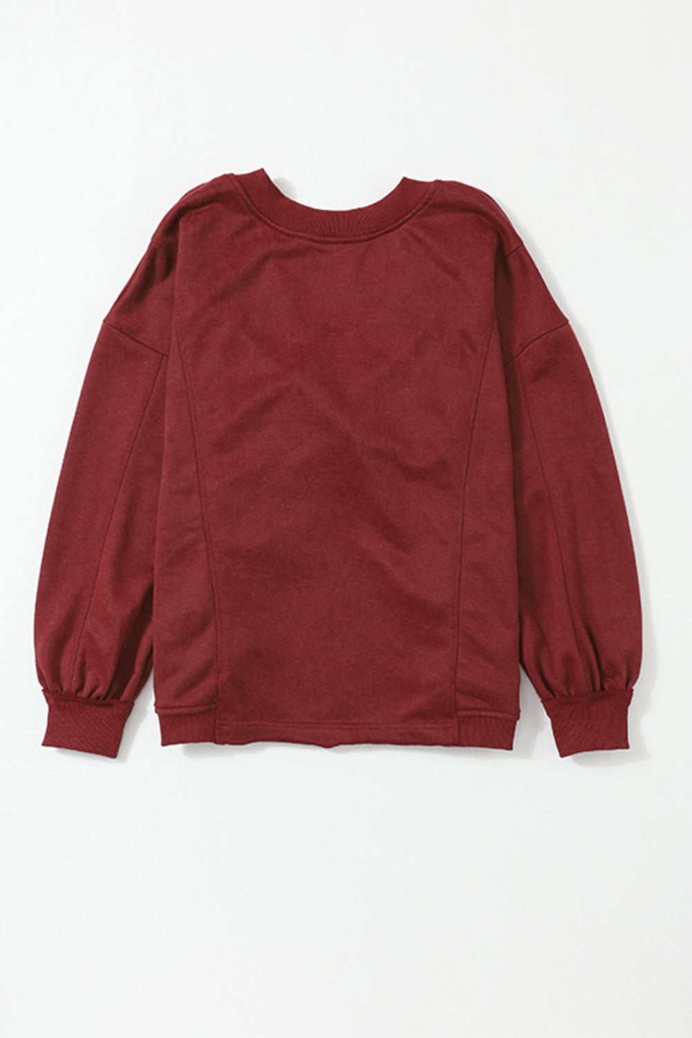 Sweat-shirt oversize torsadé avec dos ouvert et coutures exposées rouge vif