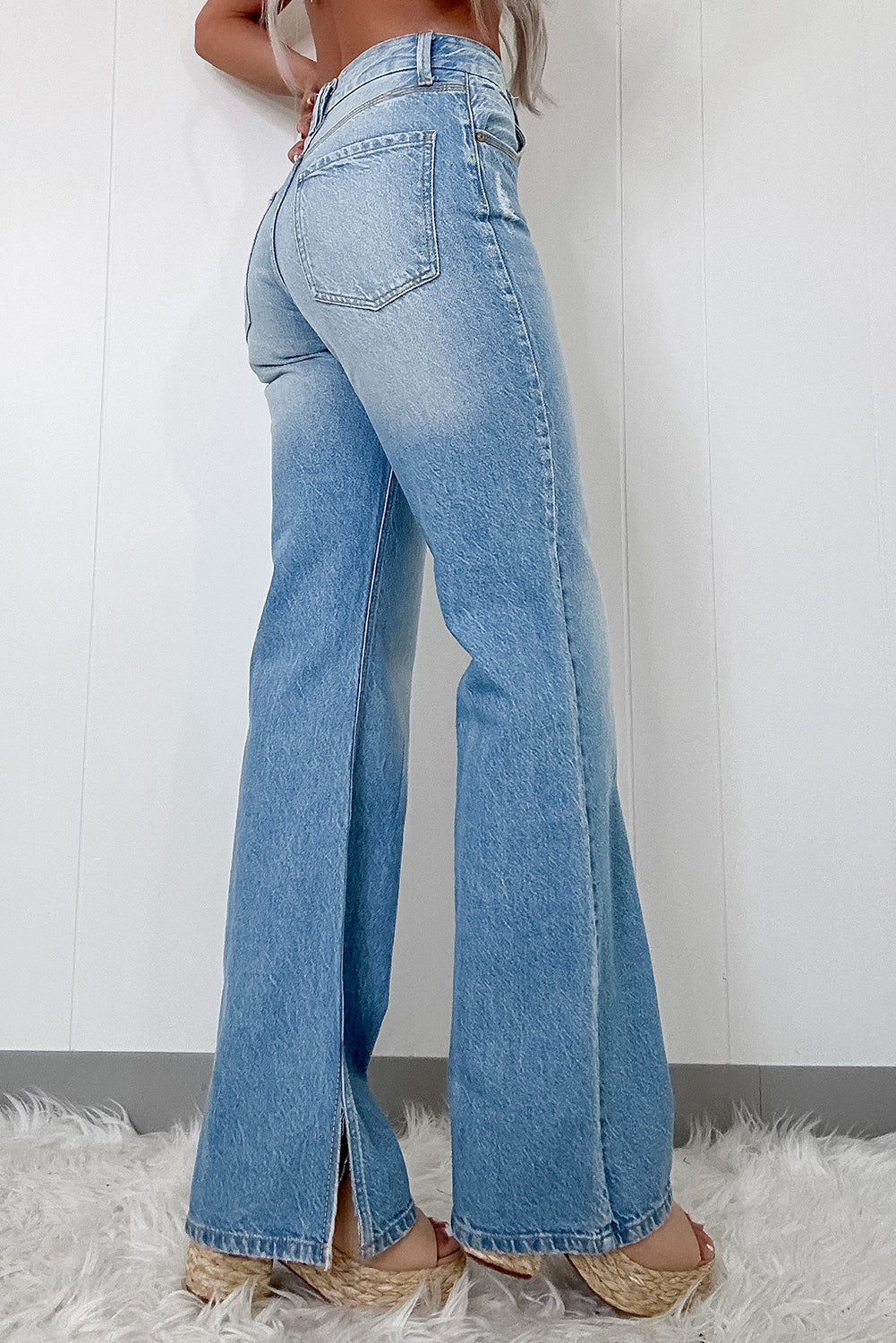 Myosotis High Rise Shift -Schaltschlitzbein gerade Jeans