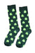 Chaussettes tube vert foncé à imprimé trèfle de St Patricks