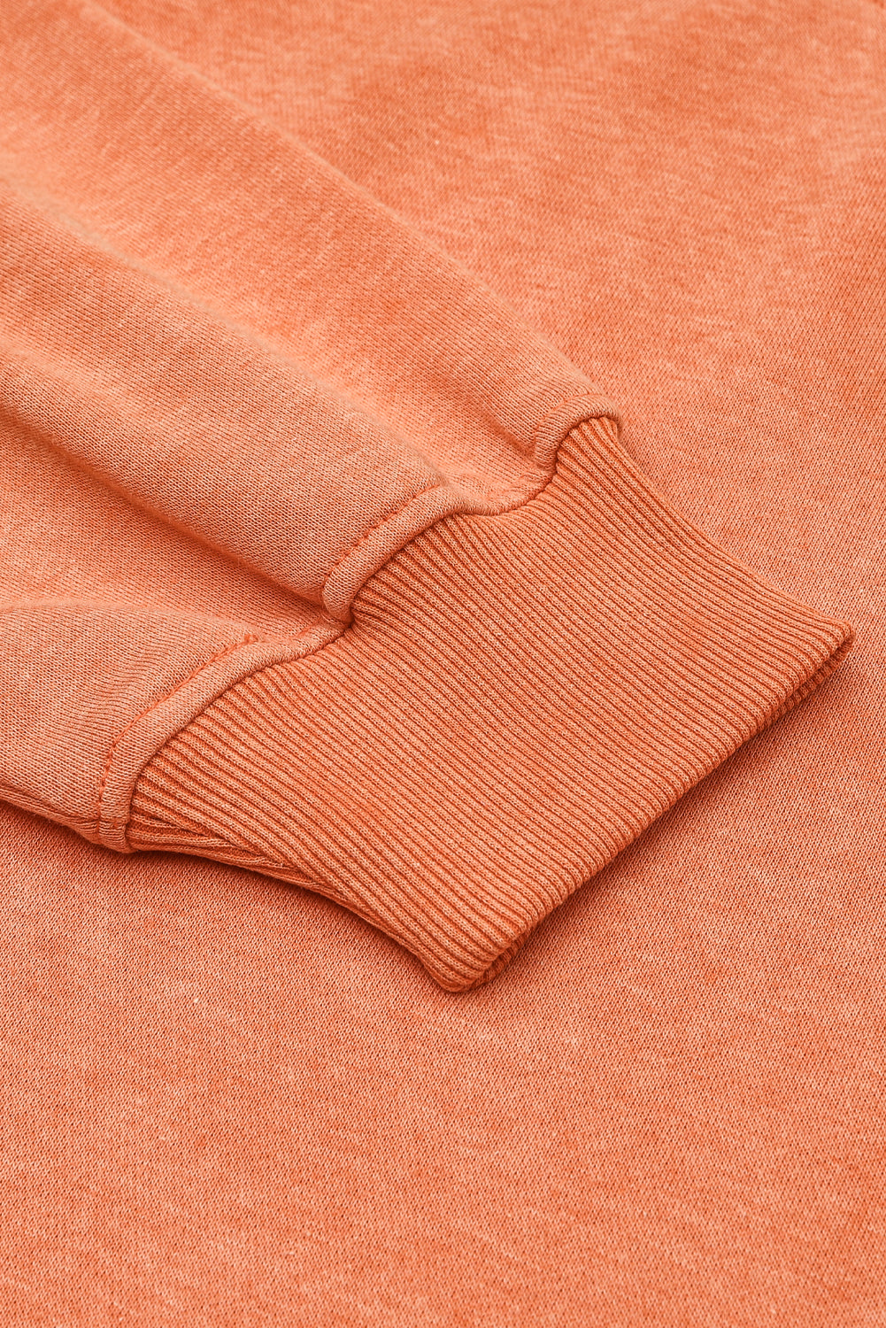 Orange Drop Schulter -Crew -Nackenpullover Sweatshirt