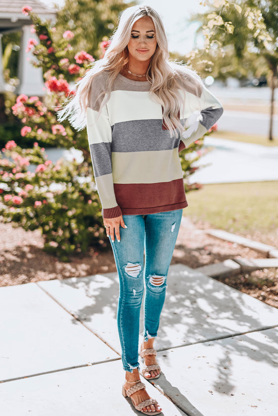 Color-Block pocket sweater