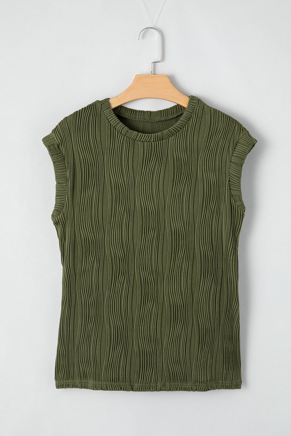 High -sleeved Mangle wavy texture