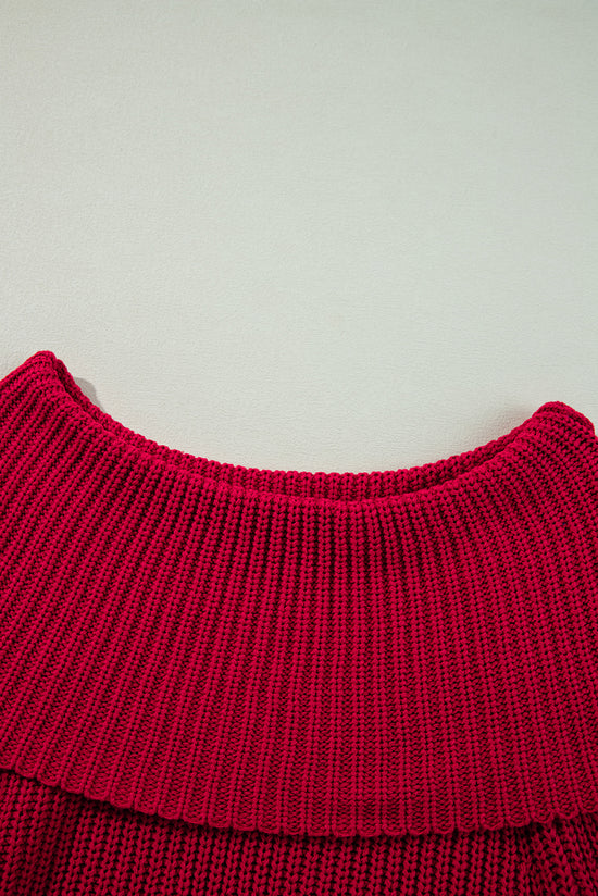 Red Racing Red Trudgeted Tricot Step Sweater