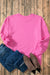 Candy Plain Crew Neck Sweatshirt with High Low Hem