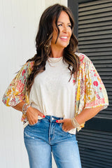 Chemisier beige à manches chauve-souris *-A WOMAN WE LOVE