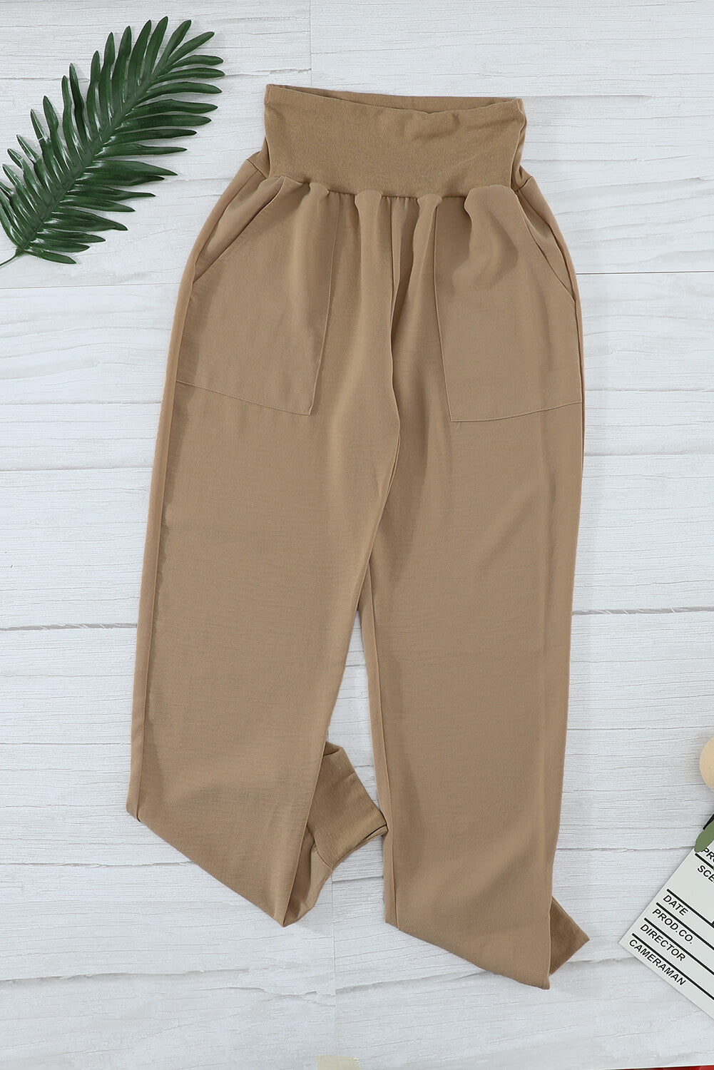 Khaki Casual Pocket Jogger Pants