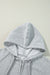 Light Grey Zip Up Hoodie Lined with Solid Color Fleece