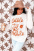 White Gobble Til You Wobble Pop Up Crochet Sweater Large Size