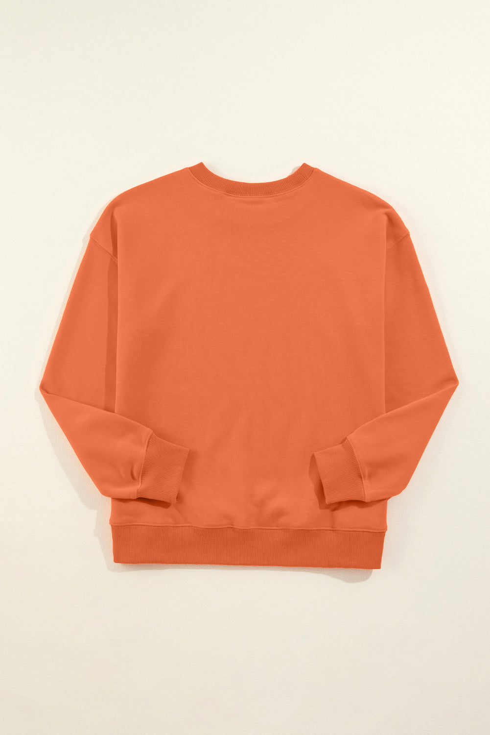 Sudadera de metal de cuello tripulado clásico sólido de naranja