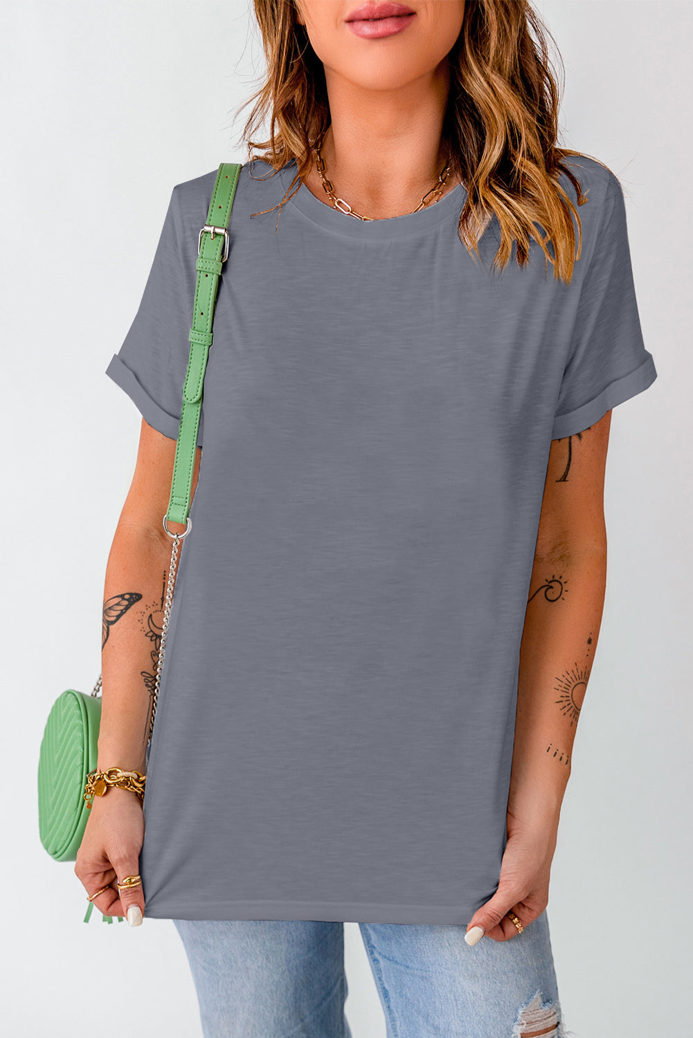 Uneed gray round neck t-shirt