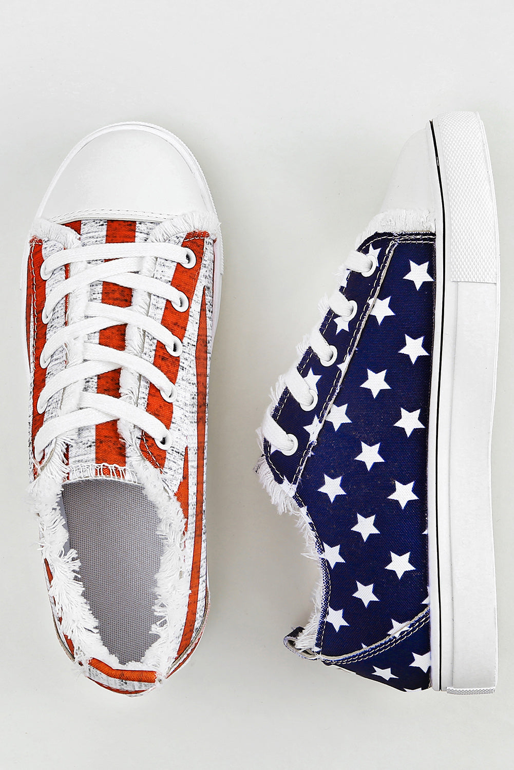 Blue American Flag Spar-up-Leinwand flache Schuhe