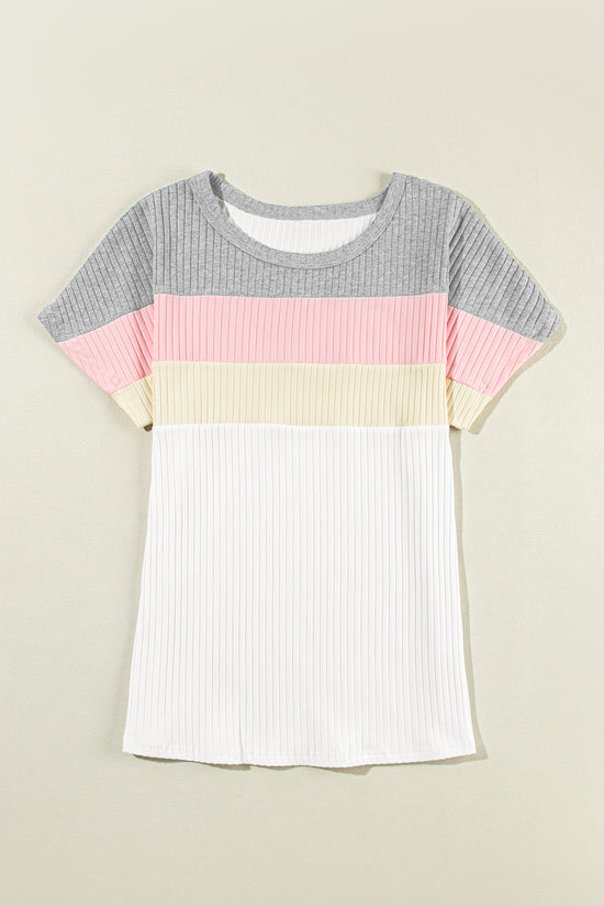 T-shirt patchwork color block *