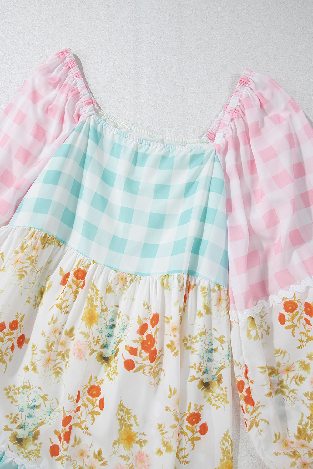 Robe rose à manches bulles et imprimé floral *