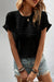 Blusa negra con mangas cortas *