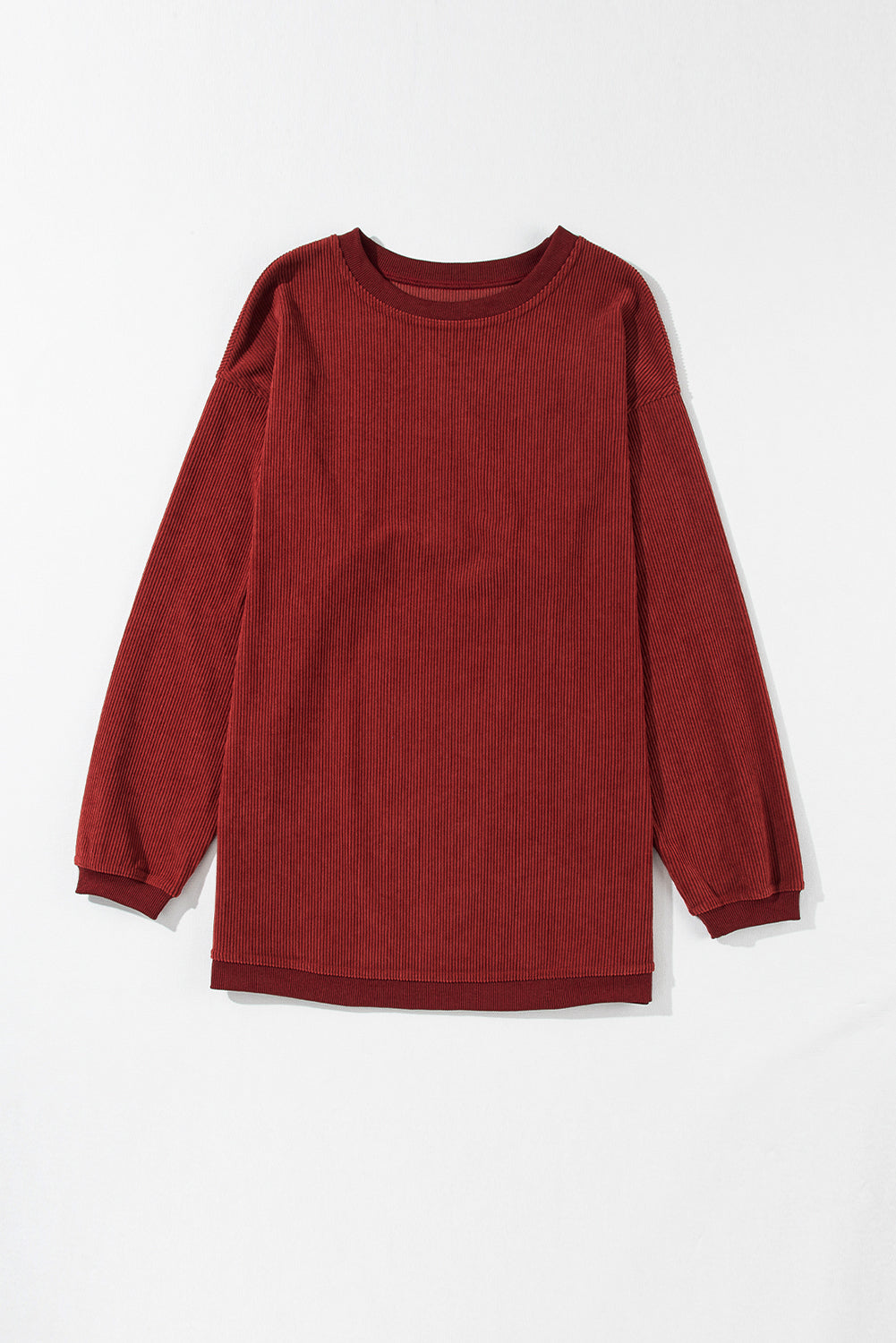 Racing red corduroy oversized sweatshirt