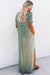 Robe t-shirt longue vert gazon *