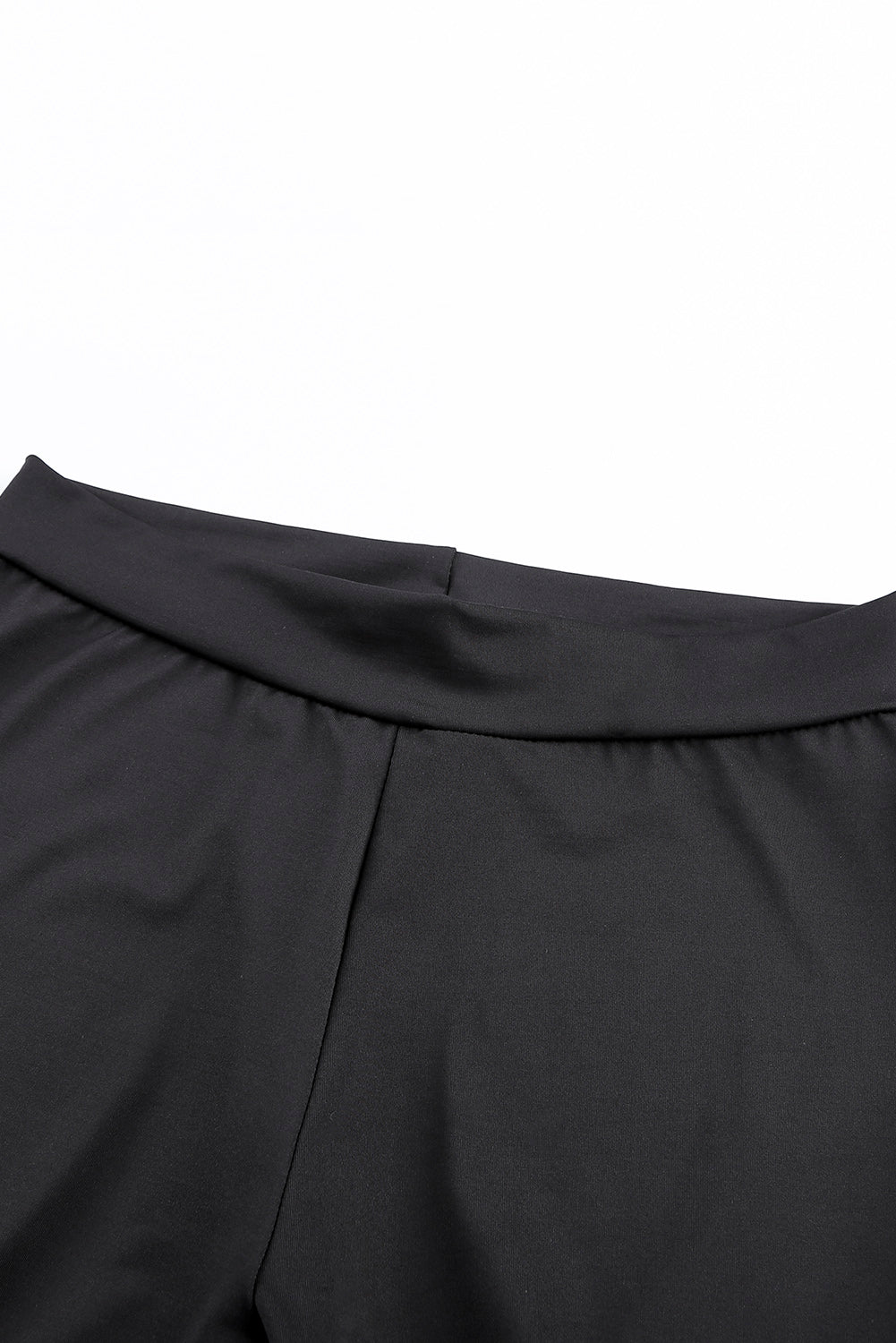 Black eyelet lace-up front leggings