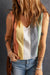 Camina de tanques multicolor en collar en relieve en V -Collar y bloques de color