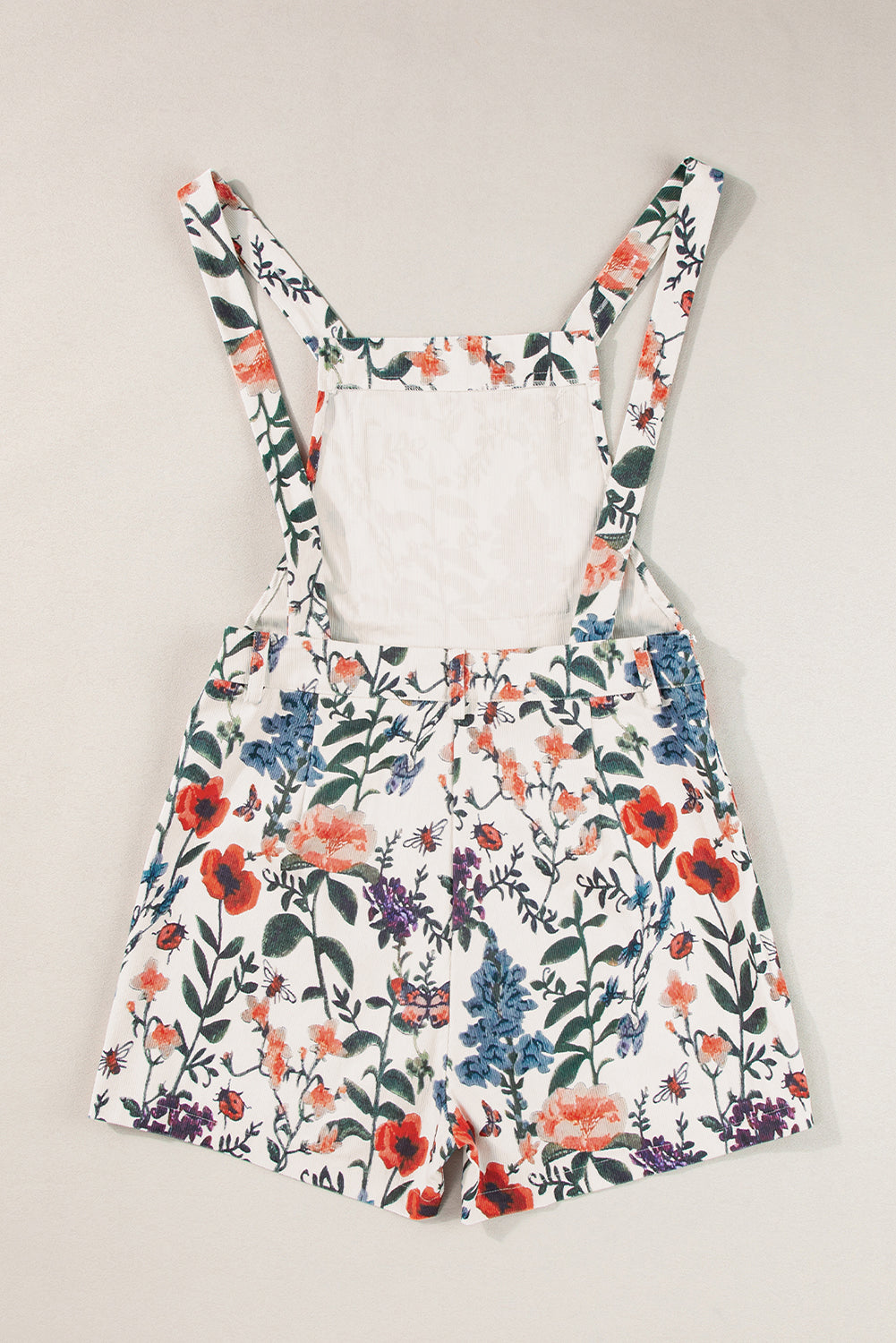 Combi-short beige à imprimé floral et dos nu-A WOMAN WE LOVE