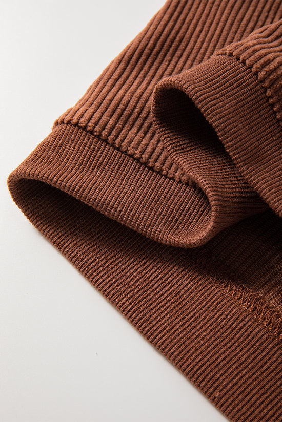 Brown corduroy oversized sweatshirt