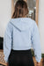 Beau Blue Sherpa Zip-Up Cropped Hoodie