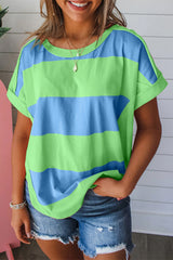 Camiseta azul de bloque azul *