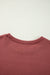 Mineral Red Two-Tone Patchwork Drop Shoulder Sweatshirt