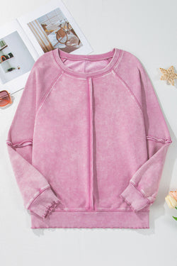 Pink Raglan and Patchwork pink sweatshirts *